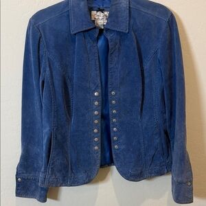 Live a Little Blue Suede Snap-Front Jacket